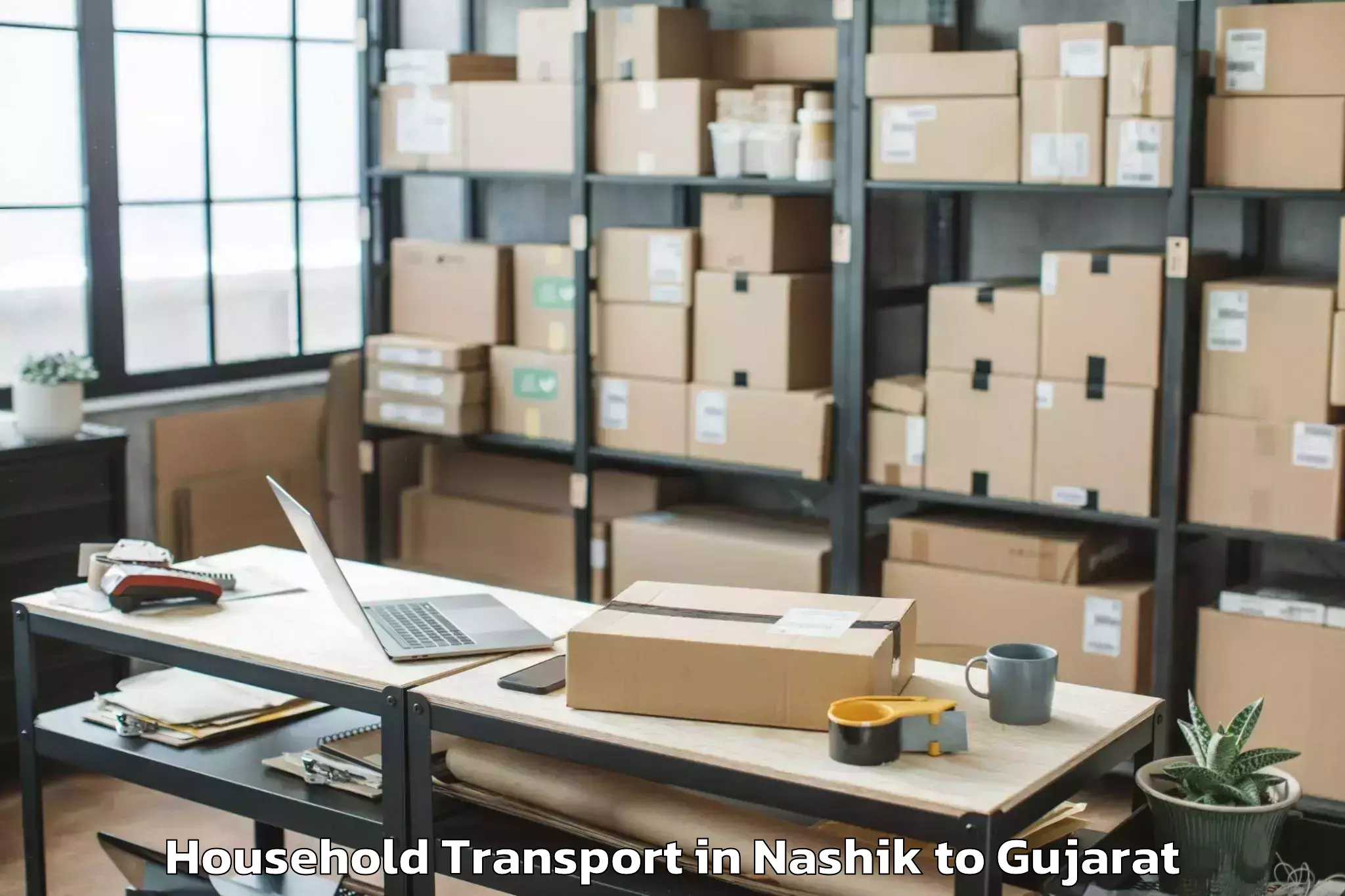 Easy Nashik to Amreli Household Transport Booking